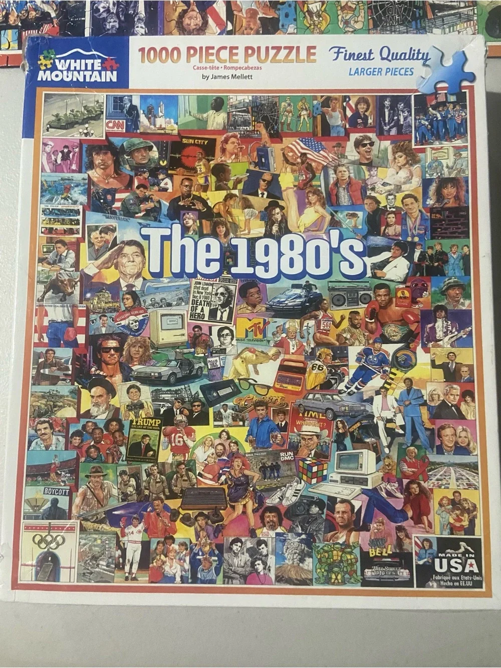 White Mountain Multicolor 'The 1980s' Collage Puzzle
